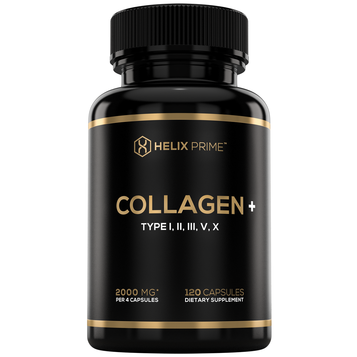 HELIX PRIME Collagen For Women or Men (Made In USA, 120 Capsules)