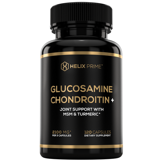 HELIX PRIME Glucosamine Chondroitin (Made in USA, 120 Capsules)