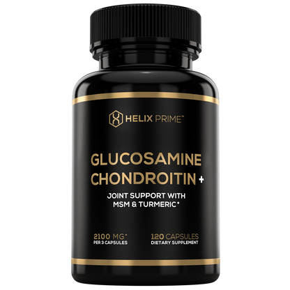 HELIX PRIME Glucosamine Chondroitin (Made in USA, 120 Capsules)