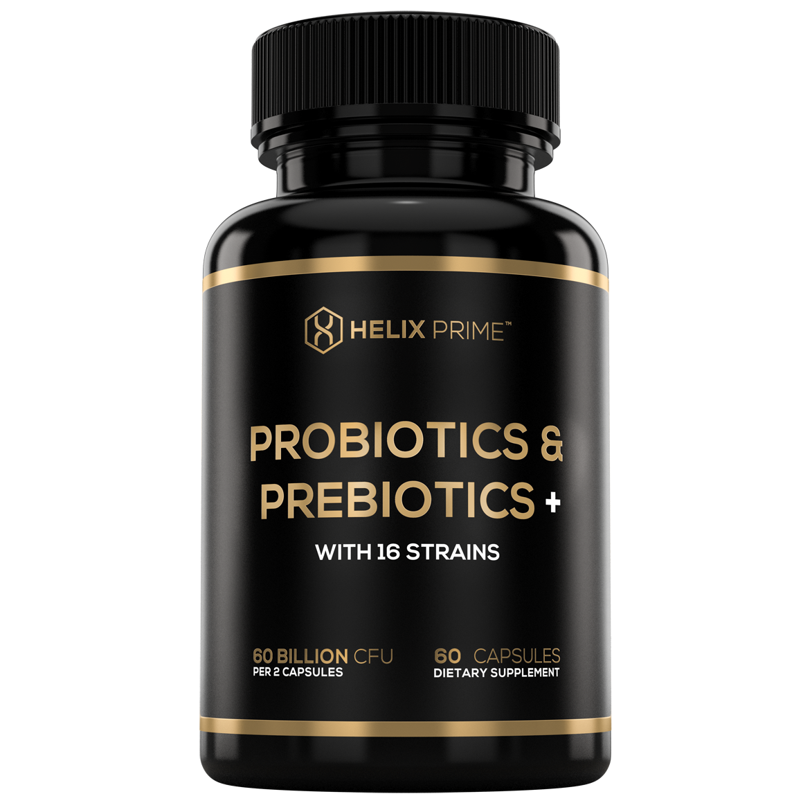 HELIX PRIME Probiotics with Prebiotics (Made In USA. 60 Billion CFU)